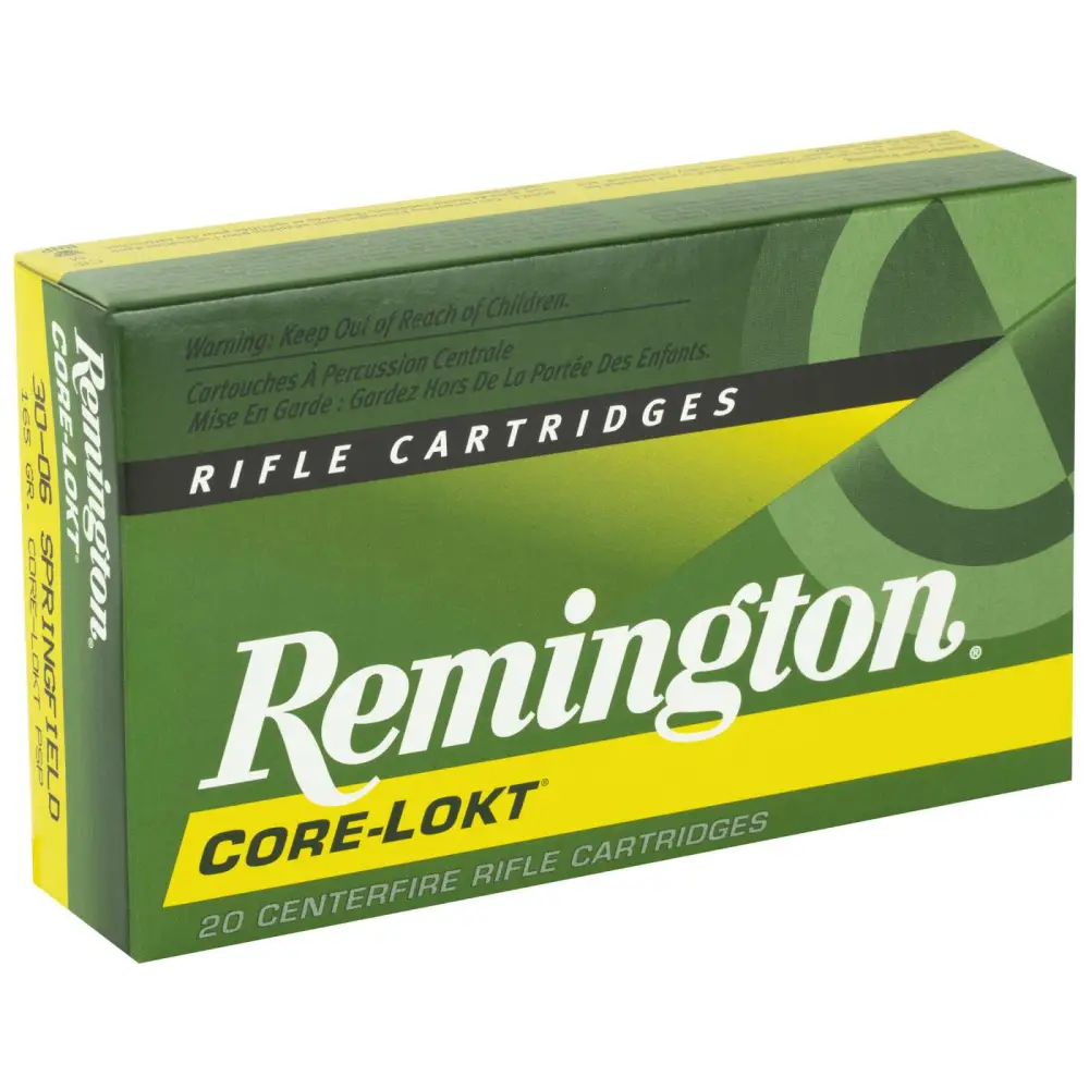 Remington 30-06 Springfield 165GR Core-lokt Psp 20RD