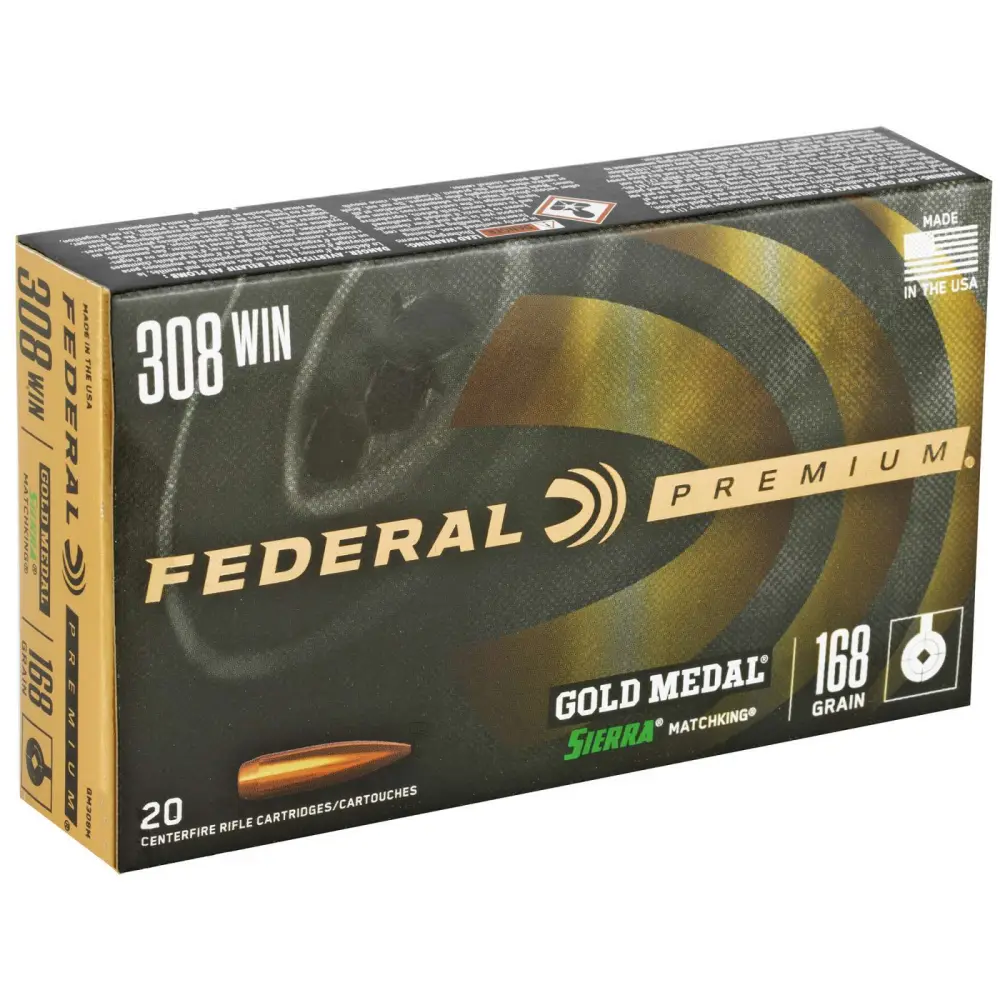 Federal Gold Medal 308 Win 168GR Bthp 20RD