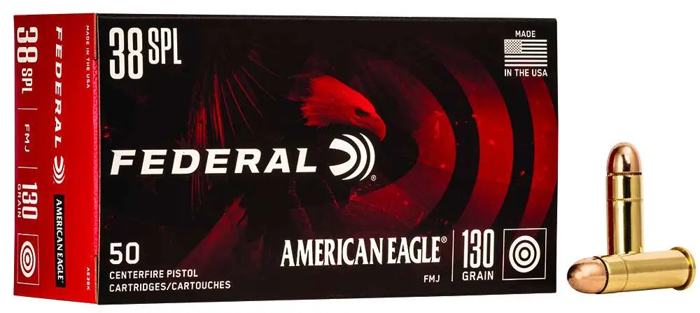 Federal American Eagle 38 Special 130GR Fmj 50RD
