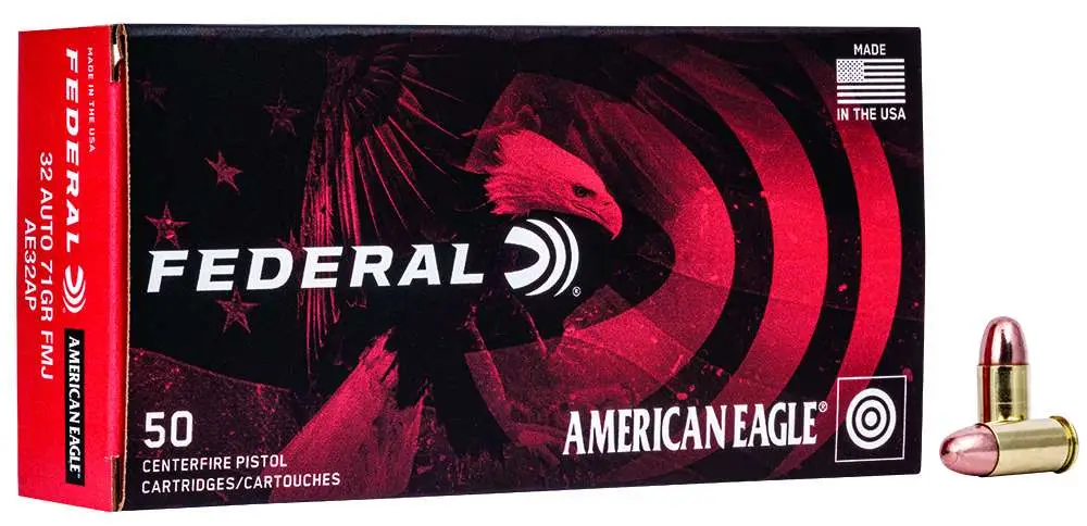 Federal American Eagle 32 Acp 71GR Fmj 50RD