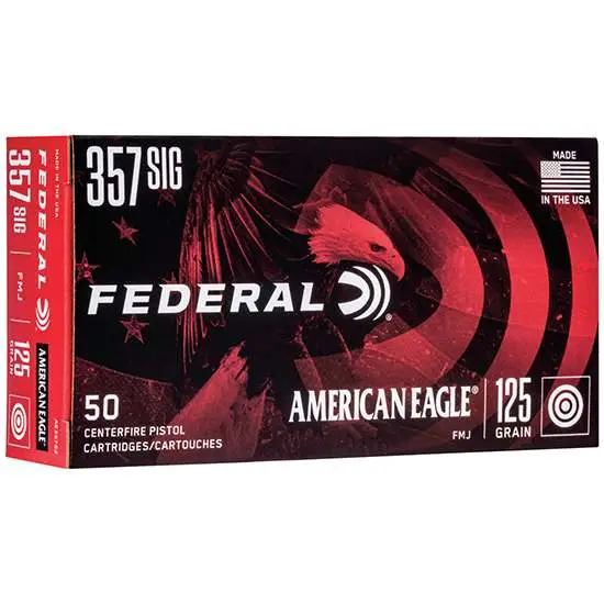 Federal American Eagle 357 Sig 125GR Fmj 50RD