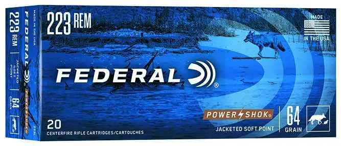 Federal Powershok .223 Rem 64GR Soft Point 20RD