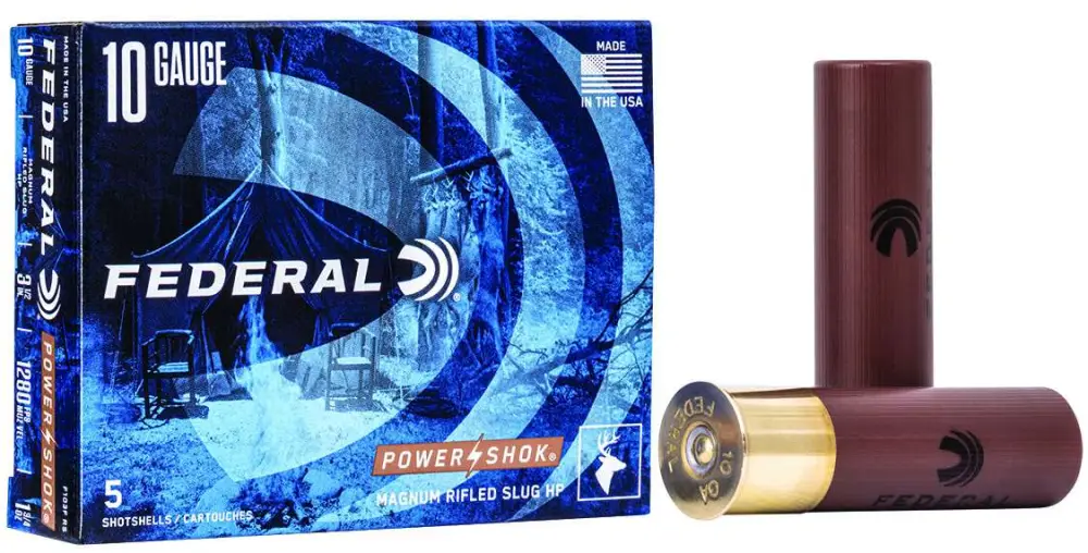 Federal Power Shok 10GA 3.5 1.75OZ Rifled Slug 5RD