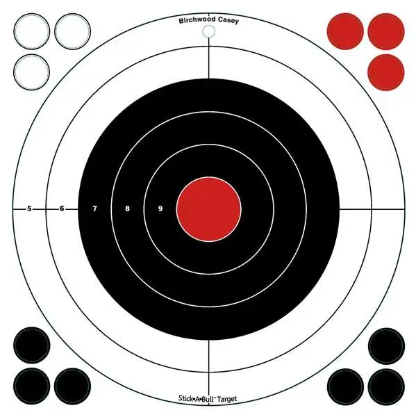 Birchwood Casey Stick-a-bull 12 Adhesive Bullseye - 5 Targets