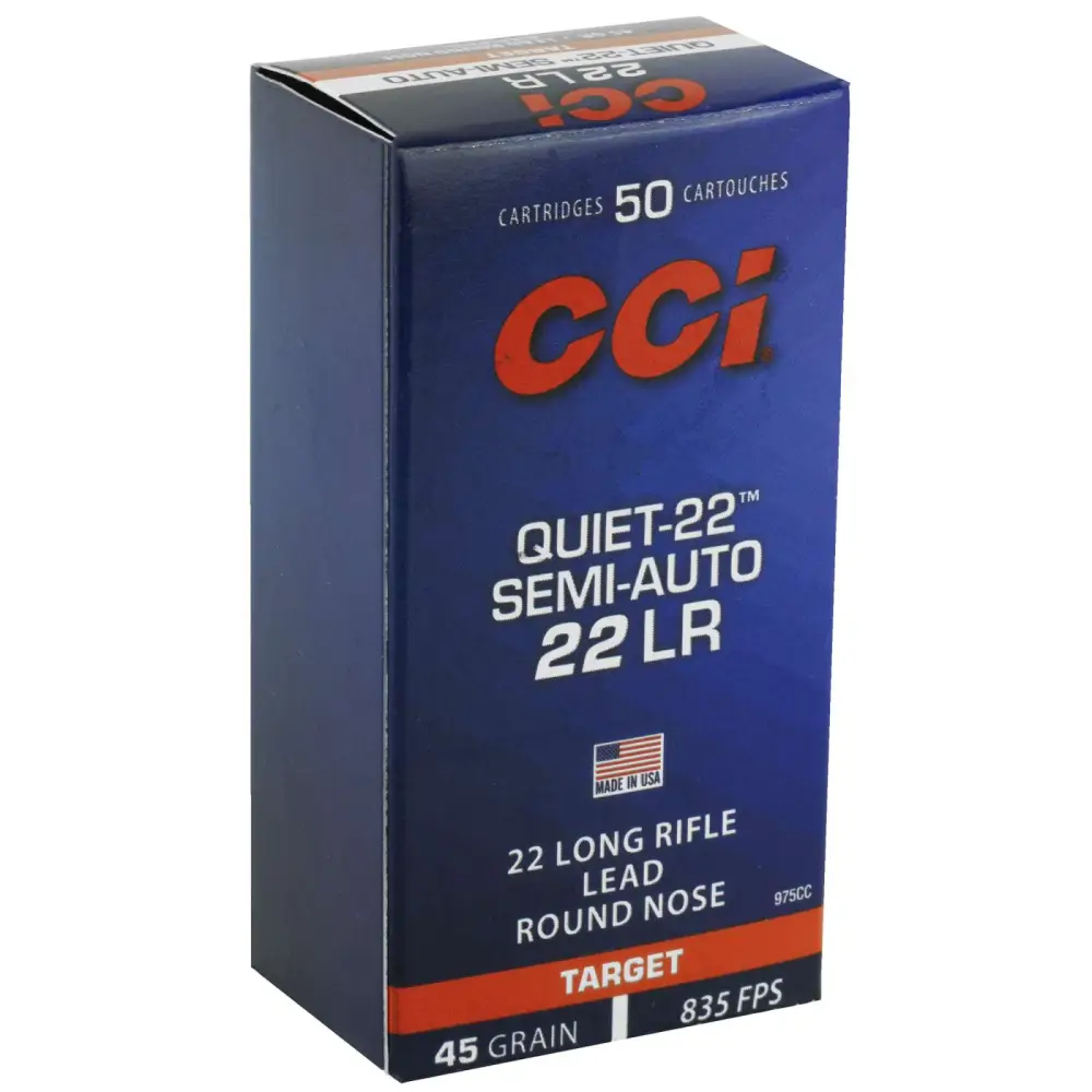 Cci QUIET-22 22LR 45GR Lead Round Nose 50RD