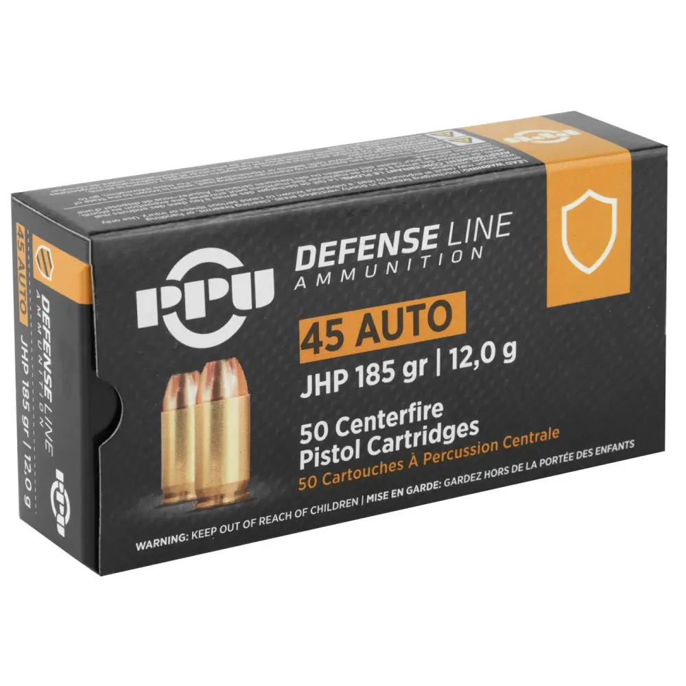 Ppu Defense .45 Acp 185GR Jhp 50 Rounds