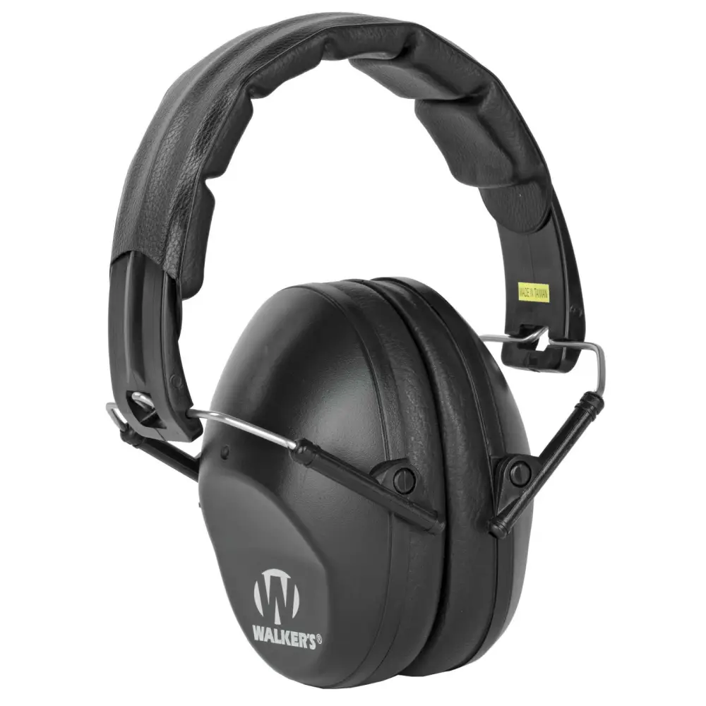 Walkers Game Ear Pro Low Profile Folding Muff Black