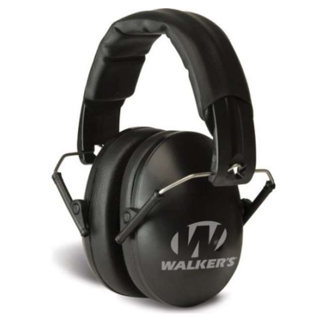 Walkers Game Ear Pro Low Profile Folding Muff Black