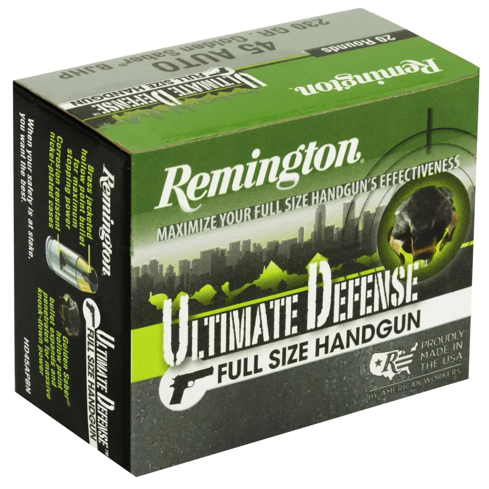 Remington Ultimate Defense .45 Auto 230GR Bjhp Ammo 20RD