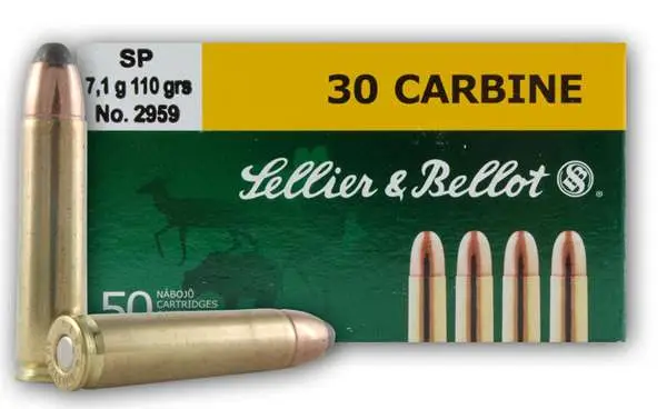 Sellier & Bellot 30 Carbine 110GR Soft Point 50-RD