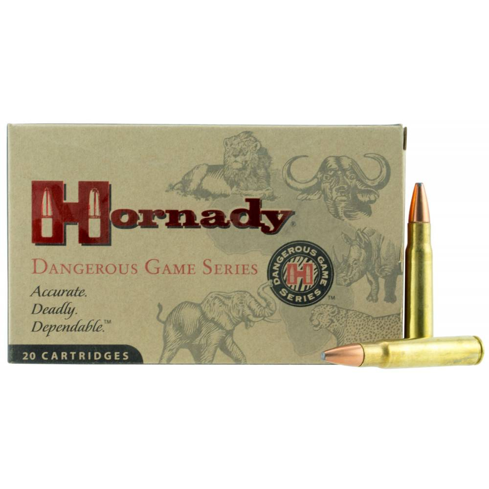 Hornady Dangerous Game 376 Steyr 225 Gr Interlock Spire Point 20 Bx / 6 Cs