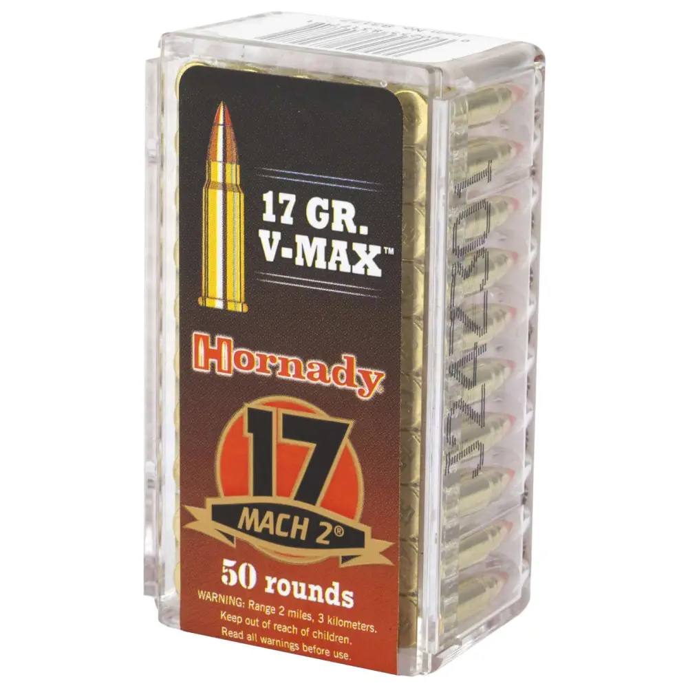 Hornady Varmint Express 17 HM2 17GR V-max 50RD Box - Image 2