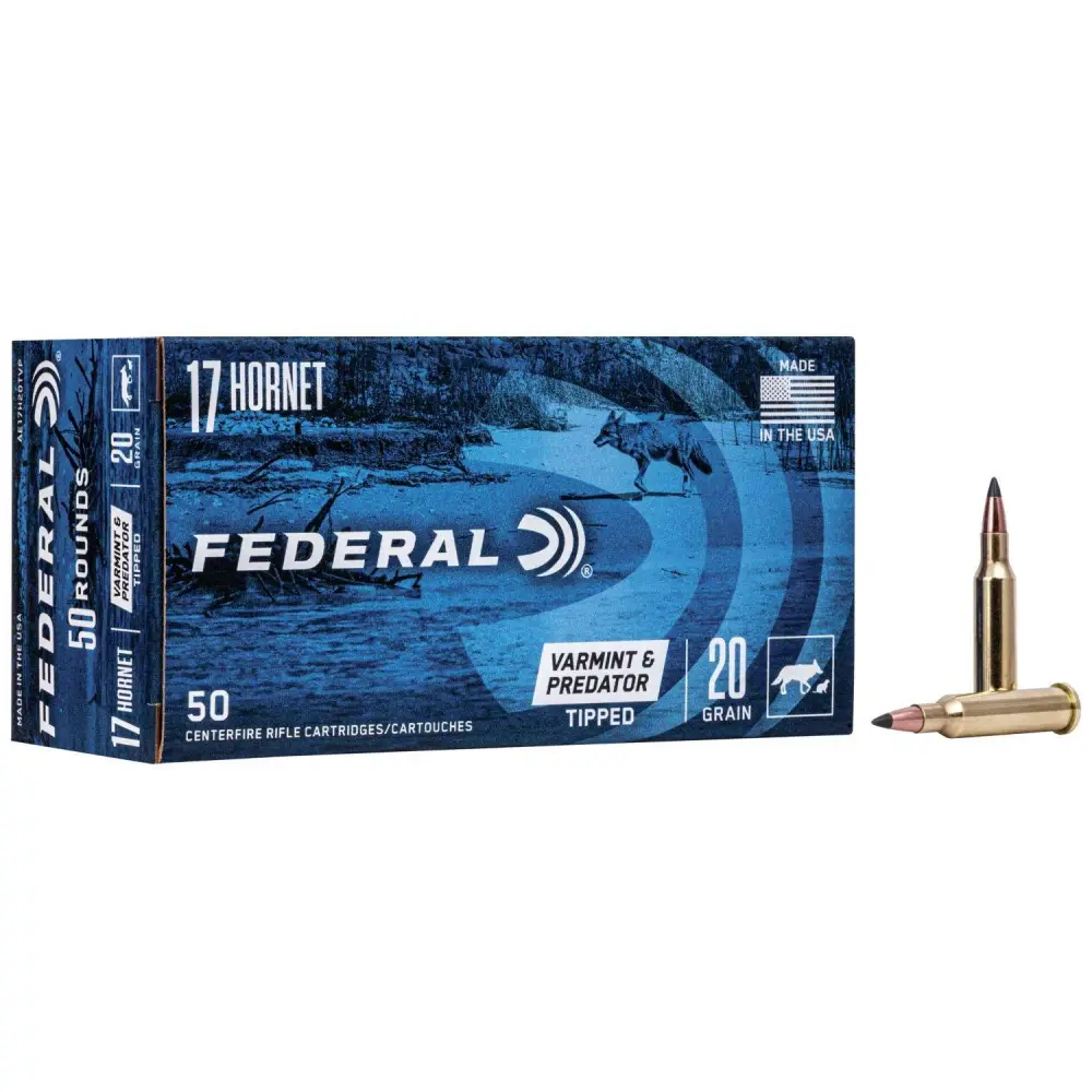 Federal American Eagle 17 Hornet 20GR Tipped Varmint 50RD