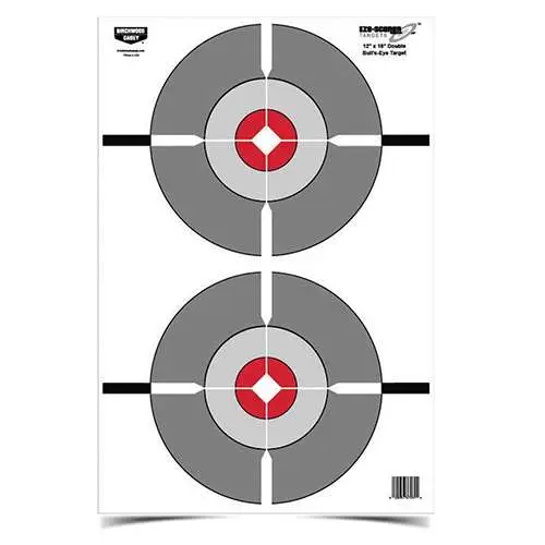 Birchwood Casey 37061 Eze-scorer 12X18 Double Bullseye Paper Target 100/PK