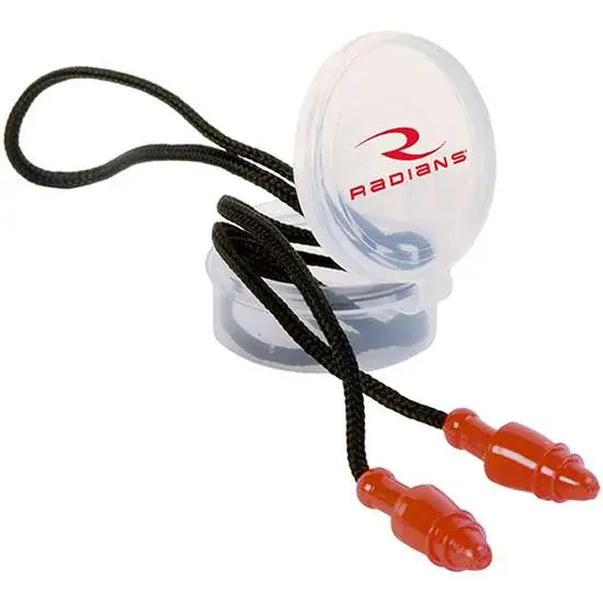 Radians Snug Plugs Reusable Corded Earplugs NRR28 Red/black