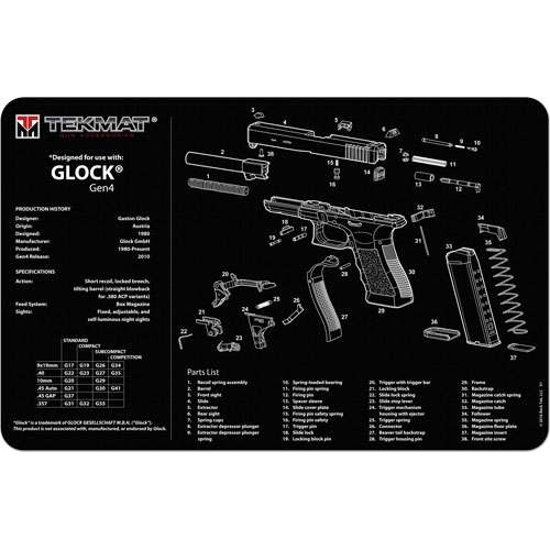 Tekmat Glock GEN4 Cleaning Mat 11X17