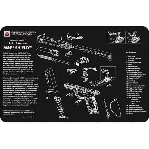 Tekmat Gun Cleaning Mat 11X17 for Smith & Wesson Shield