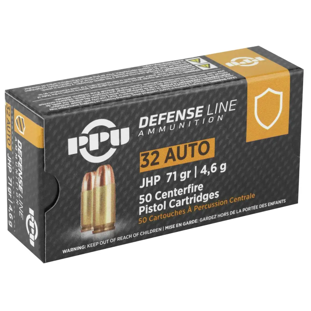 Ppu Defense 32 Acp 71GR Jhp 50RD Box 20 Boxes Per Case