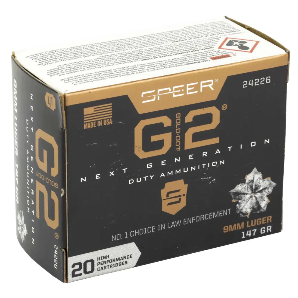 Speer Gold Dot G2 9MM 147GR 20RD