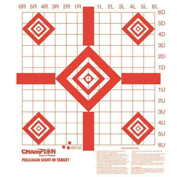 Champion Redfield Style Precision Sight-in Target 16X16 100PK