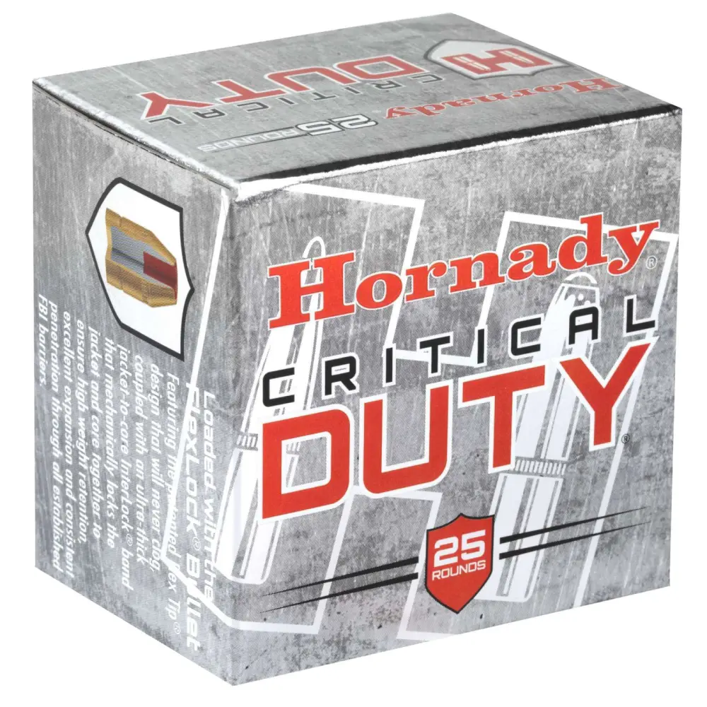 Hornady Critical Duty 357 Mag 135GR Flexlock 25RD 10 Box Case