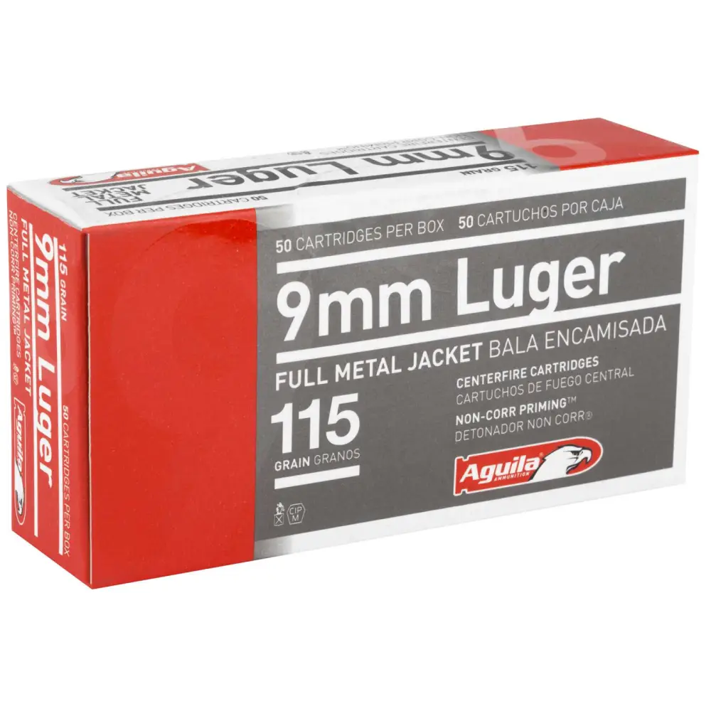 Aguila 9MM Luger 115GR Fmj 50RD Box