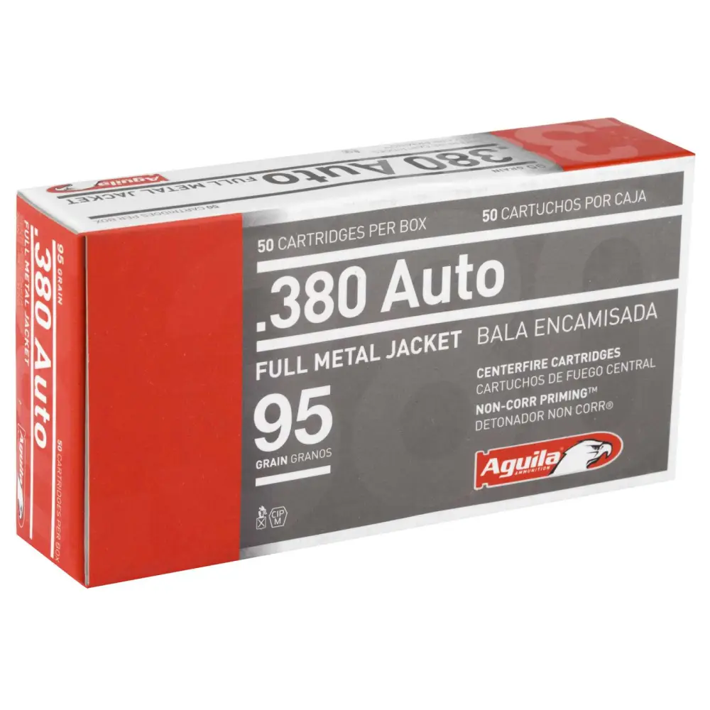 Aguila 380 Auto Fmj 95GR 50RD Box 20 Bxs Per Cs
