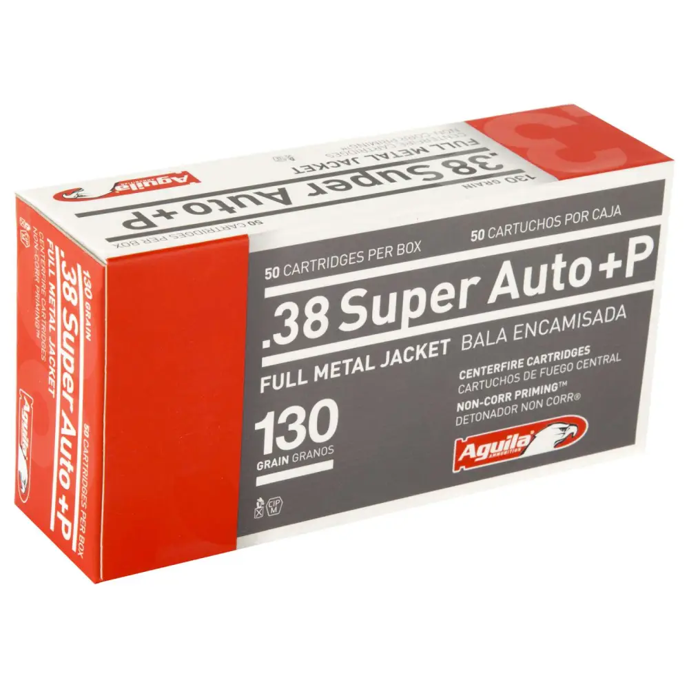 Aguila 38 Super +p 130GR Fmj 50RD Box of 20