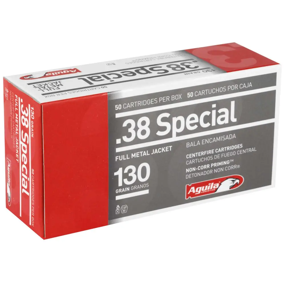 Aguila 38 Special 130GR Fmj 50RD Box 20 Boxes Per Case