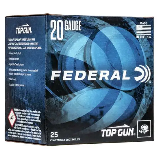 Federal Top Gun 20GA 2-3/4 7/8 Oz 7.5 Shot 25 Rd
