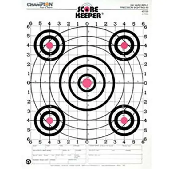 Champion Orange Score Keeper Target 100YD Small Bore Rfl Si 12-PK