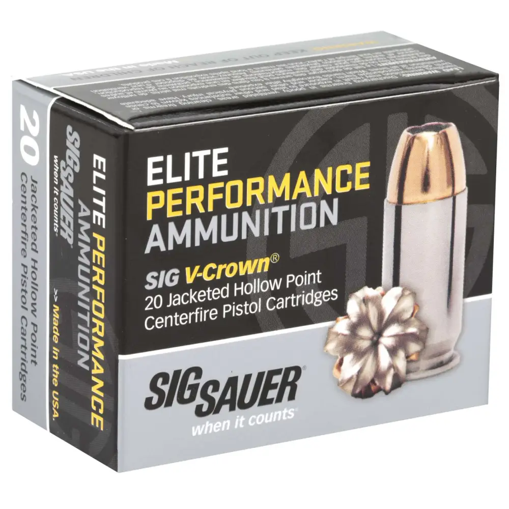 Sig Sauer 9MM 115GR Elite V-crown Jhp 20RD Box