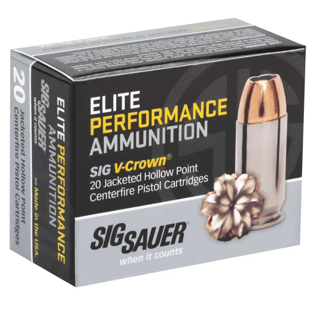 Sig Sauer 9MM 147GR Elite V-crown Jhp 20RD Box