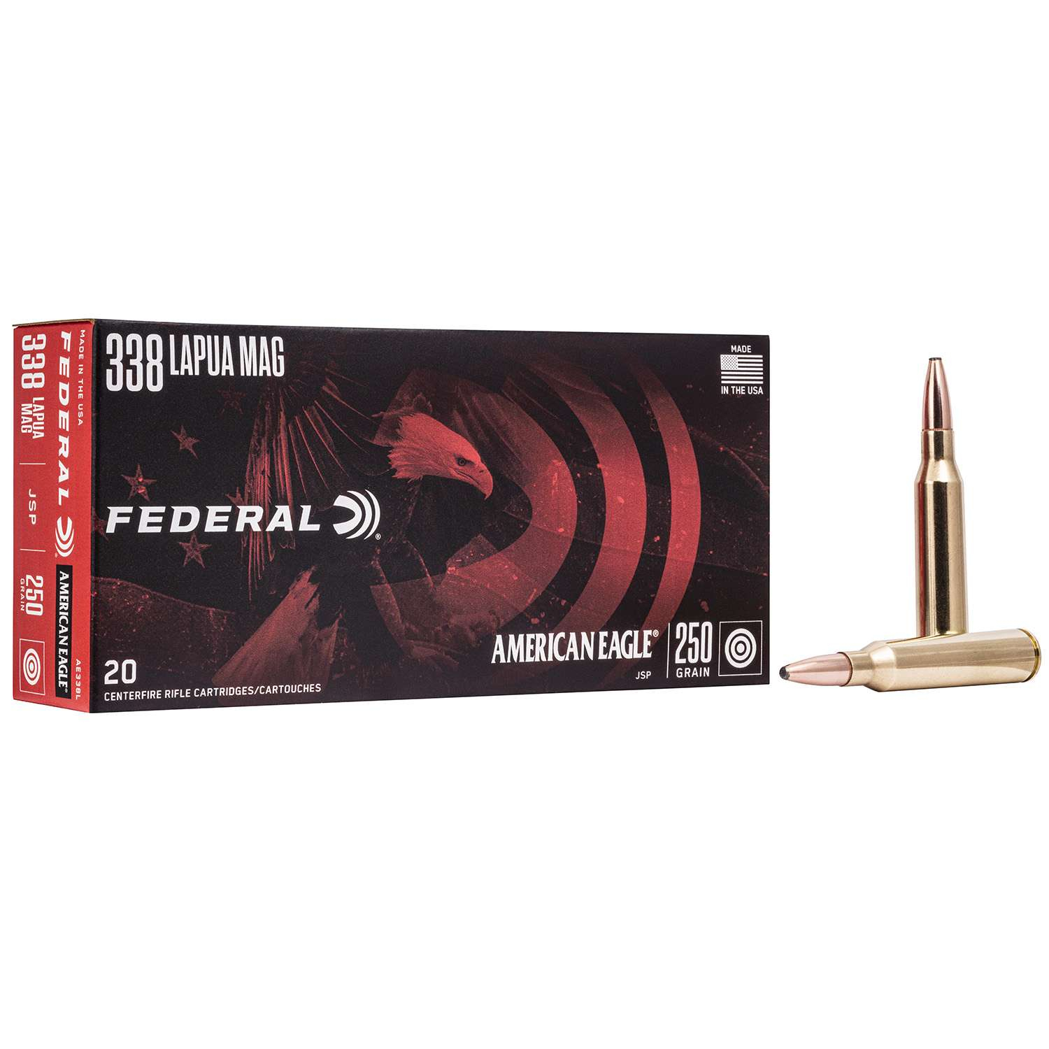 Federal 338 Lapua Mag 250GR Sp 20RD 10BX Case
