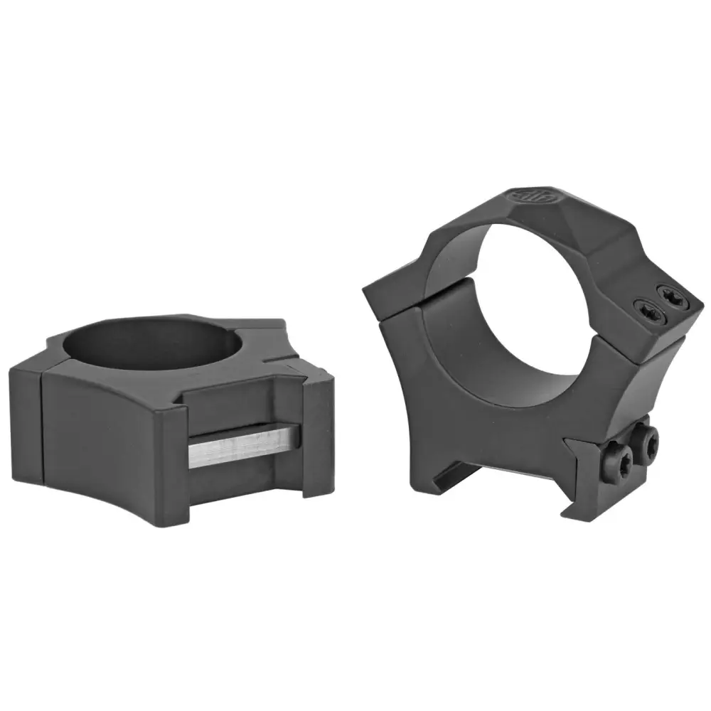 Sig Sauer Alpha Hunting Scope Rings 1 in Medium Steel Black Set of 2