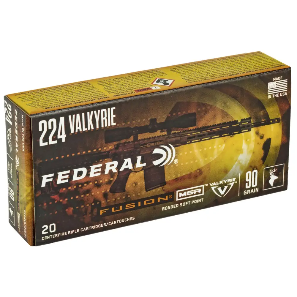 Federal Fusion 224 Valkyrie 90GR 20RD Ammo
