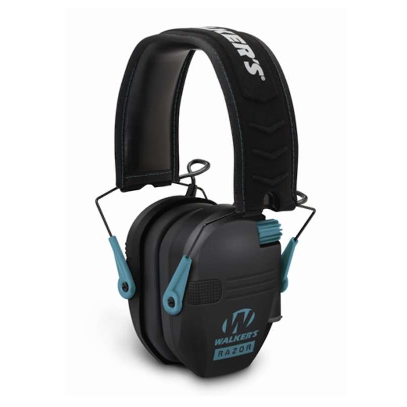Walkers Razor Slim Electronic Muff Black/teal Accents