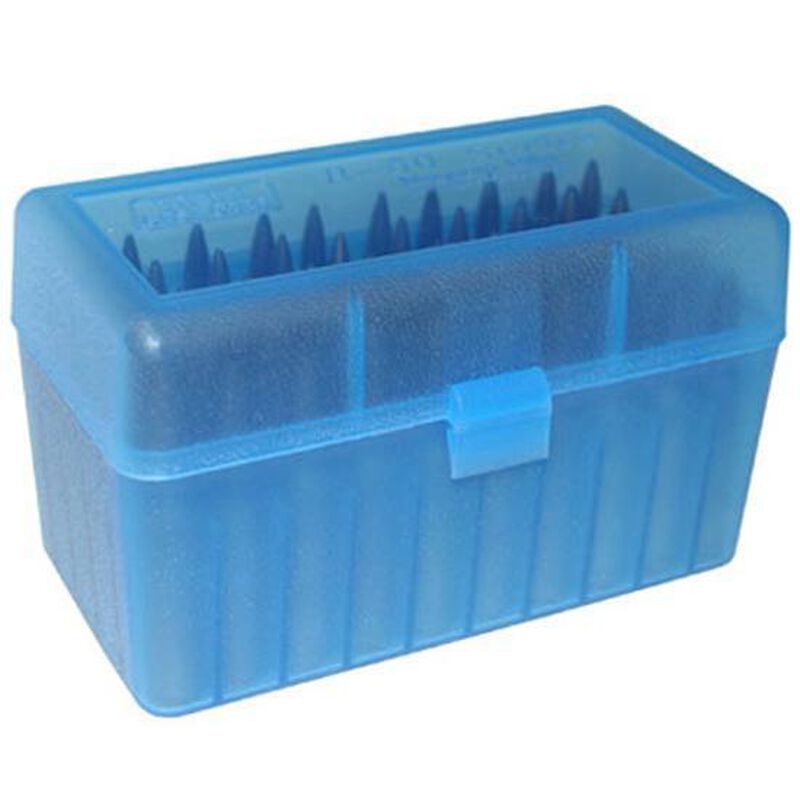Mtm Case-gard R-50 50RD Ammo Box Clear Blue