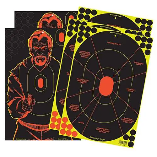 Birchwood Casey Shoot-n-c 12X18 5-PACK Handgun Trainer & Bad Guy Targets