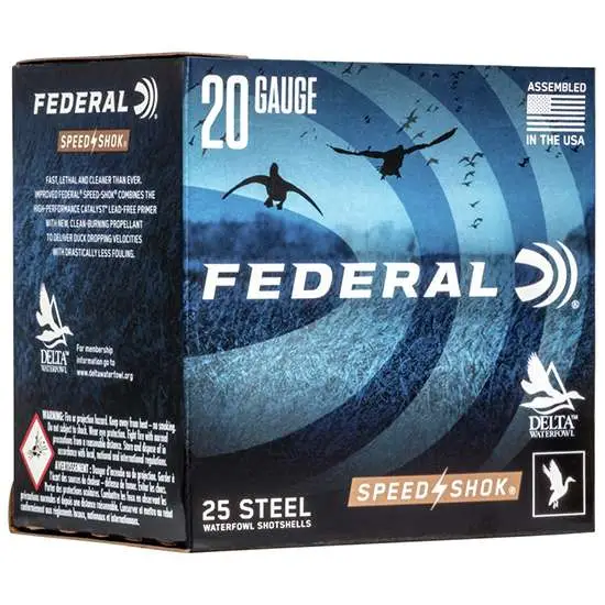 Federal Speed-shok 20GA 3 7/8 Oz 2 Shot 25 Rd