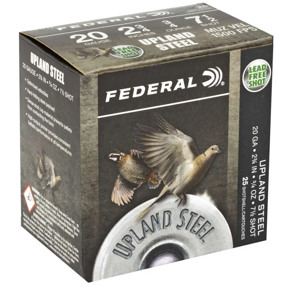 Federal Upland Steel 20GA 2-3/4 7/8OZ 7.5 25RD
