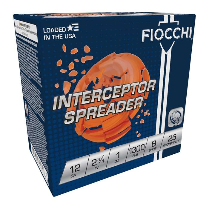 Fiocchi Interceptor Spreader Load 12GA 2.75 1-OZ 8 Shot