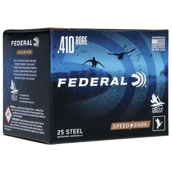 Federal Speed-shok 410GA 3 3/8OZ 6 Shot Ammo 25RD