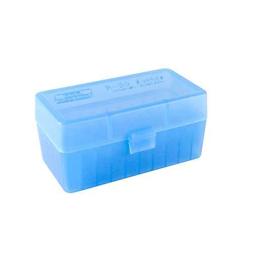 Mtm Case-gard RSS5024 Flip-top Ammo Box 50RD Clear Blue