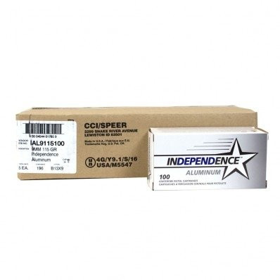 Independence 9MM 115GR Fmj Ammo 1000RD Bulk Box