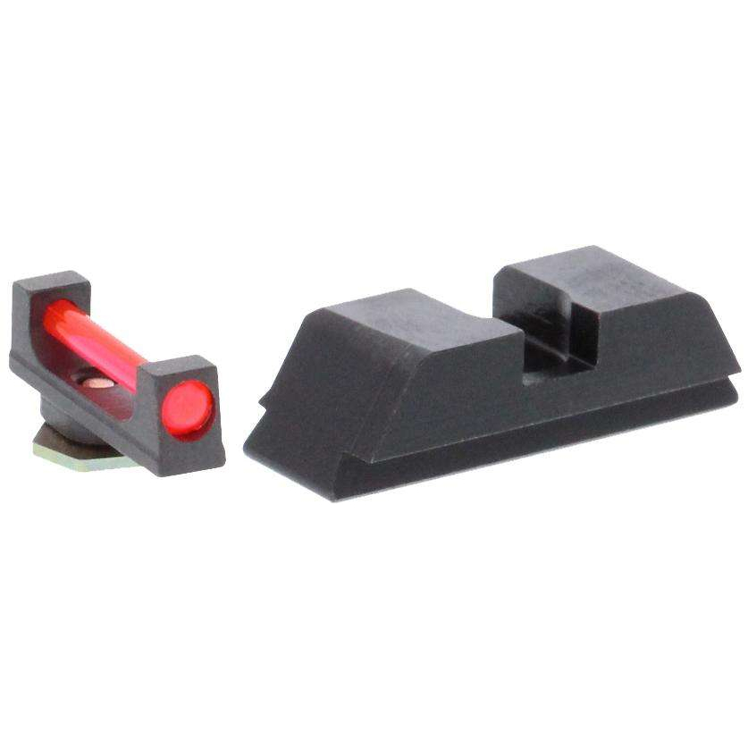 Ameriglo Target Sight Set Glock 42-43-43X Red Fiber Front Black Rear