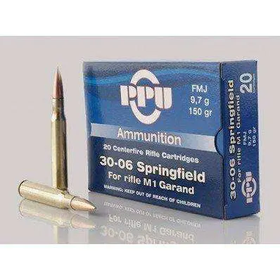 Ppu 30-06 Springfield 150GR Fmj M1 Garand Metal Can 500RD