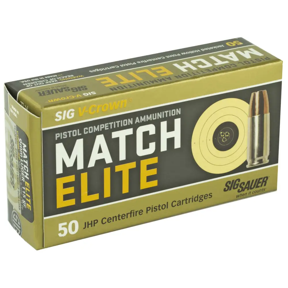 Sig Sauer Match Elite Competition 9MM 115GR Jhp 50RD