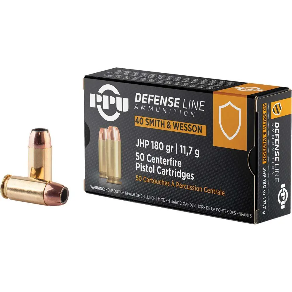 Ppu Defense 40 S&w 180GR Jhp 50 Rds Ammo
