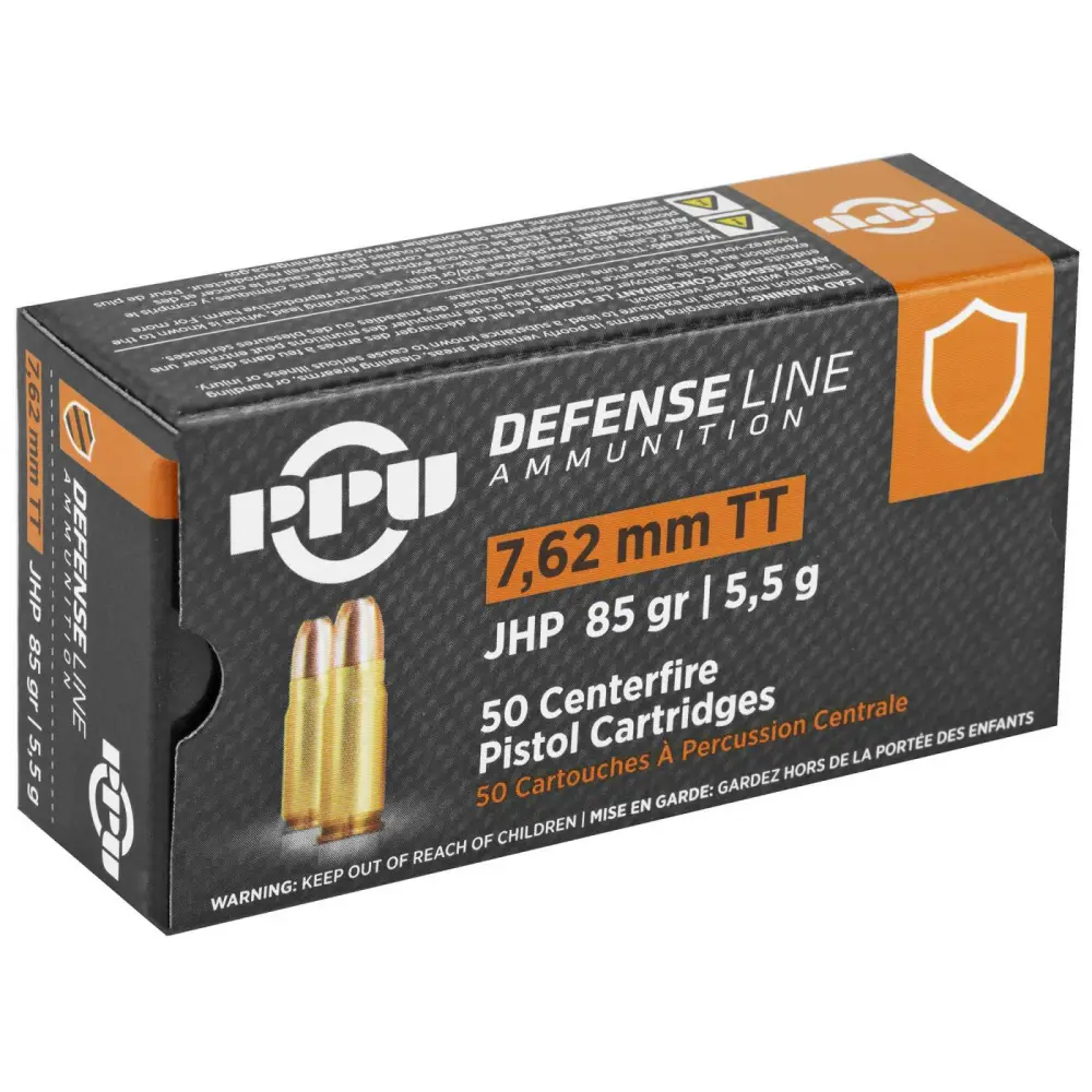 Ppu 7.62 Tokarev 85GR Jhp 50RD Box 10 Boxes Per Case